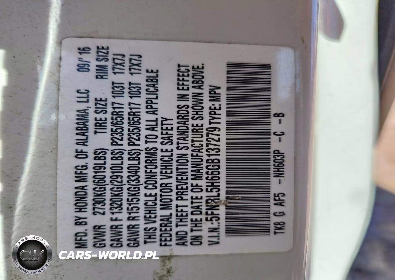 2016 Honda Odyssey Exl VIN:5FNRL5H66GB137279 - 13