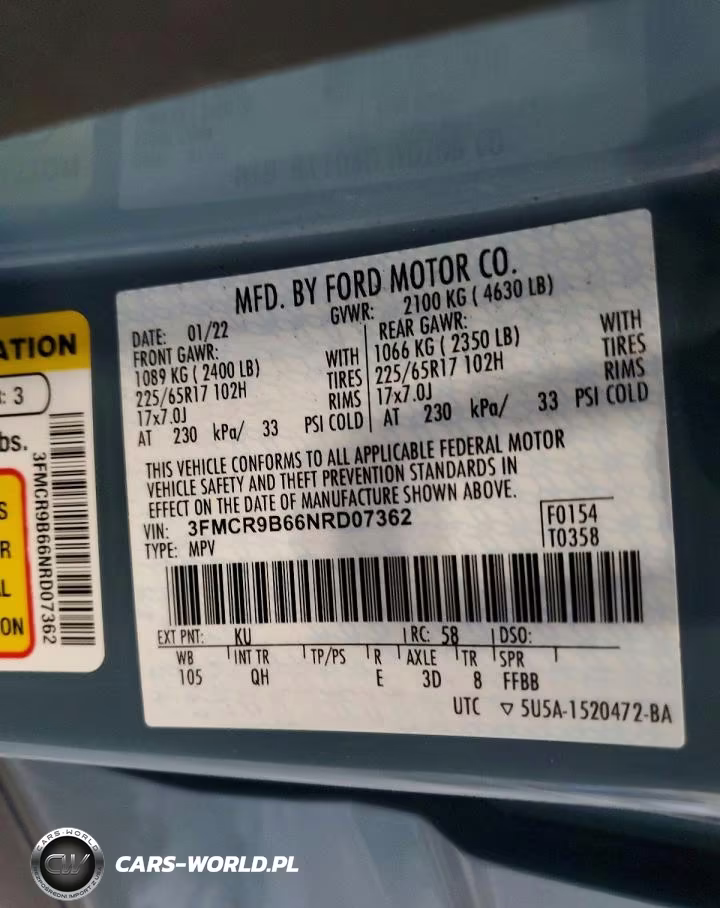 2022 Ford Bronco Sport Big Bend VIN:3FMCR9B66NRD07362 - 13