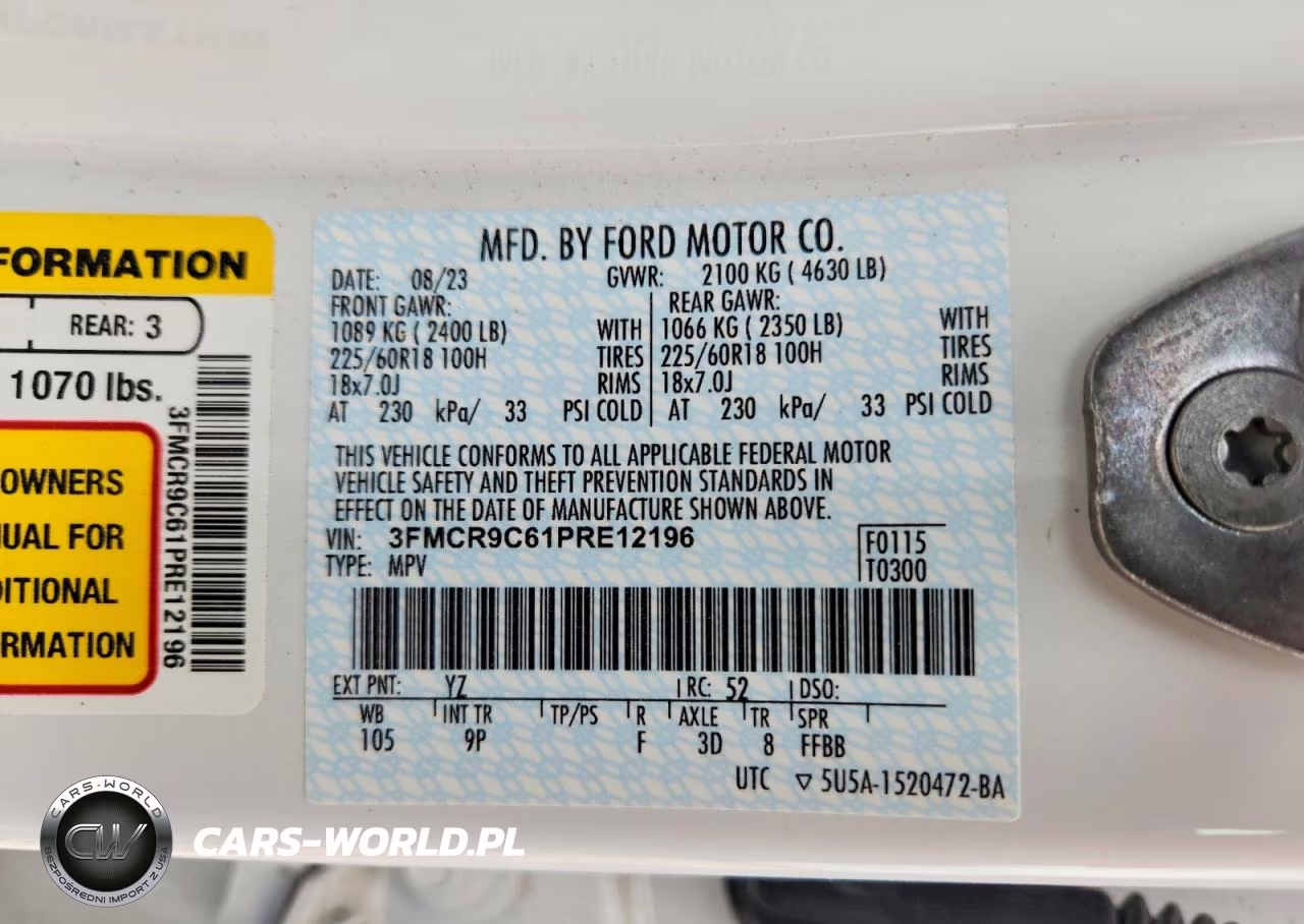 2023 Ford Bronco Sport Outer Banks VIN:3FMCR9C61PRE12196 - 14