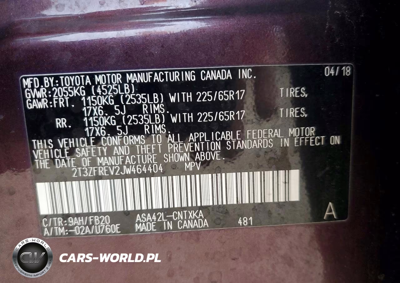 2018 Toyota Rav4 Le VIN:2T3ZFREV2JW464404 - 13