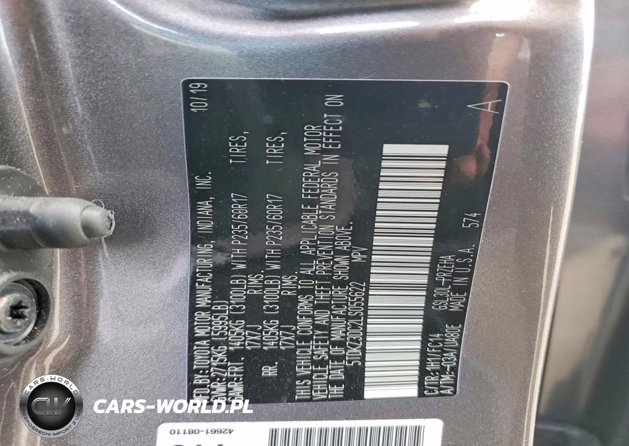 2020 Toyota Sienna VIN:5TDKZ3DC2LS055622 - 13