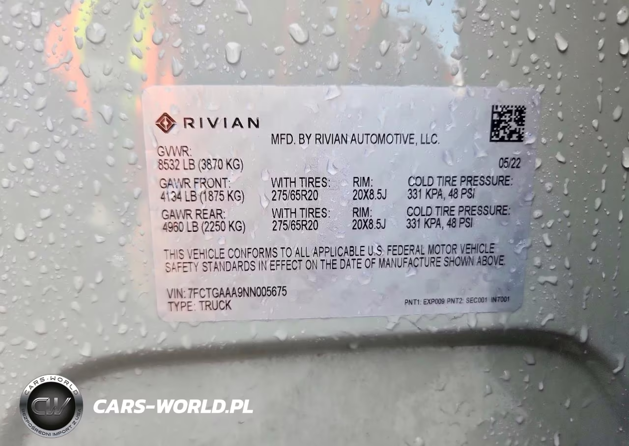 2022 Rivian R1T Adventure VIN:7FCTGAAA9NN005675 - 12