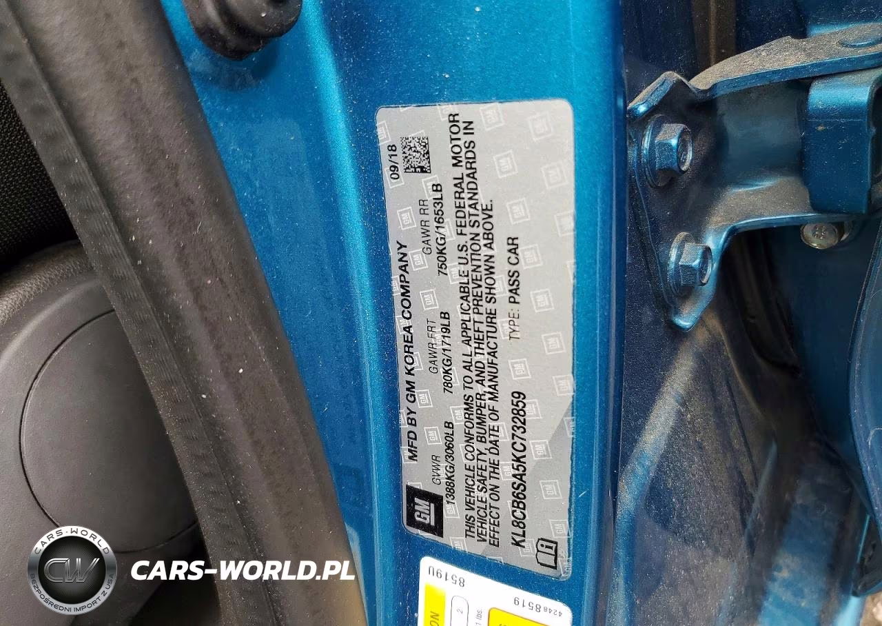 2019 Chevrolet Spark Ls VIN:KL8CB6SA5KC732859 - 12