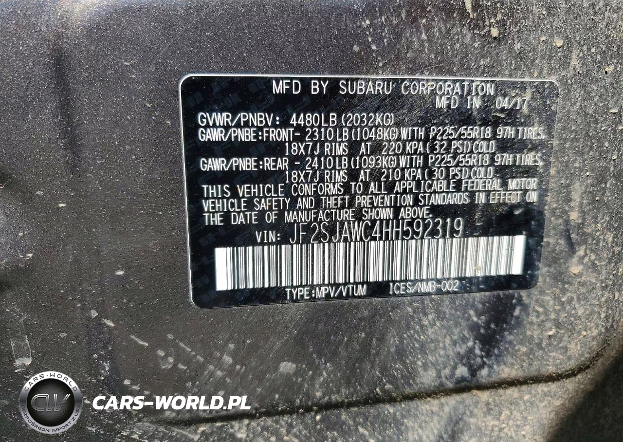 2017 Subaru Forester 2.5I Touring VIN:JF2SJAWC4HH592319 - 13