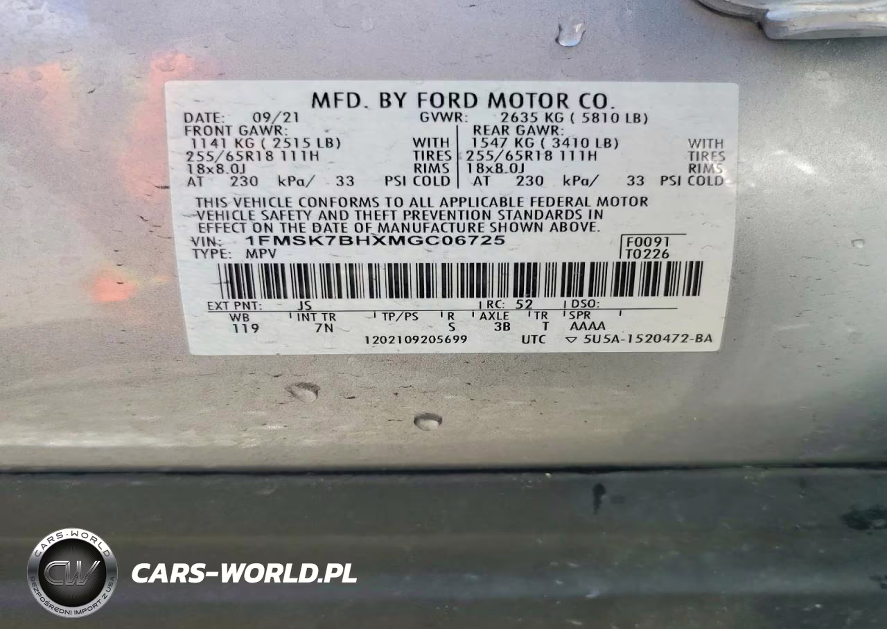 2021 Ford Explorer VIN:1FMSK7BHXMGC06725 - 13