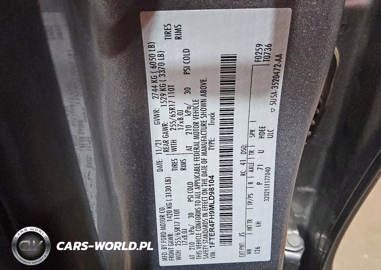 2021 Ford Ranger Xl VIN:1FTER4FH9MLD98104 - 12