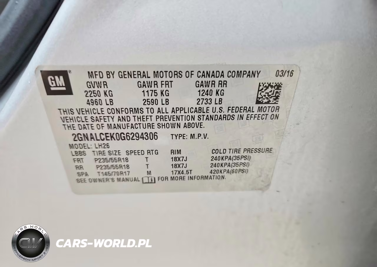 2016 Chevrolet Equinox Lt VIN:2GNALCEK0G6294306 - 14