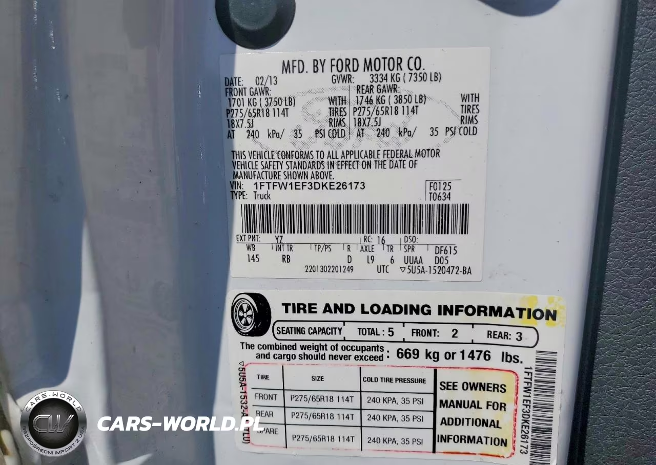 2013 Ford F150 Supercrew VIN:1FTFW1EF3DKE26173 - 12