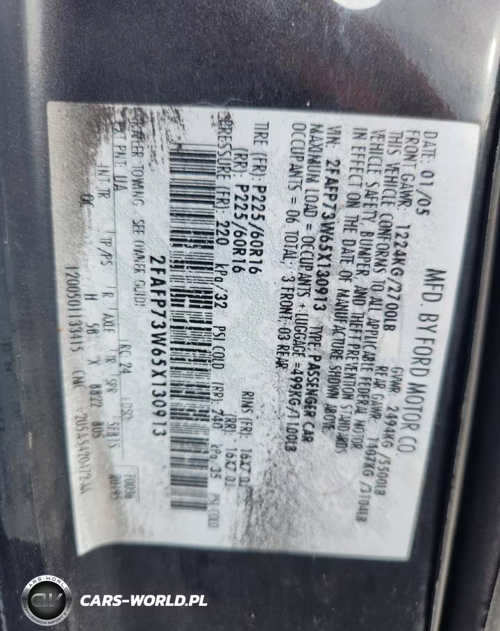 2005 Ford Crown Victoria VIN:2FAFP73W65X130913 - 12
