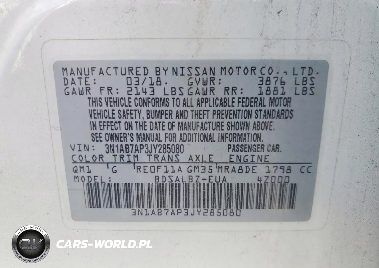 2018 Nissan Sentra S VIN:3N1AB7AP3JY285080 - 13