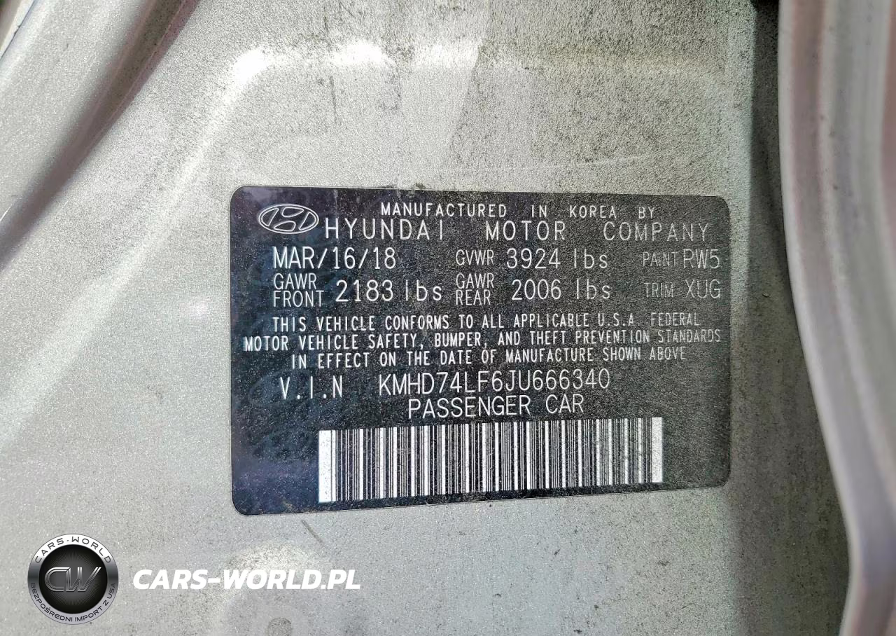 2018 Hyundai Elantra Se VIN:KMHD74LF6JU666340 - 12
