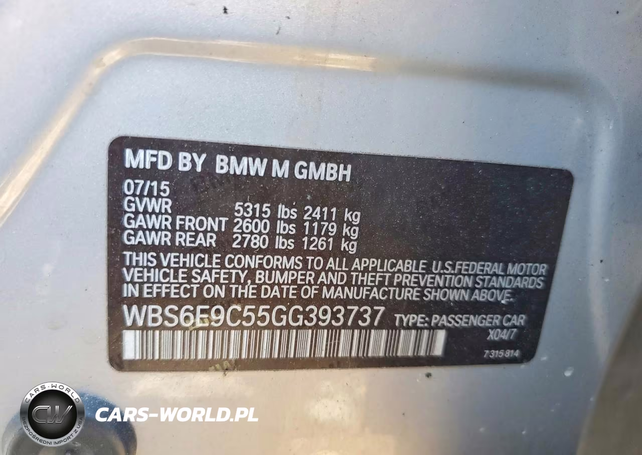 2016 BMW M6 Gran Coupe VIN:WBS6E9C55GG393737 - 12