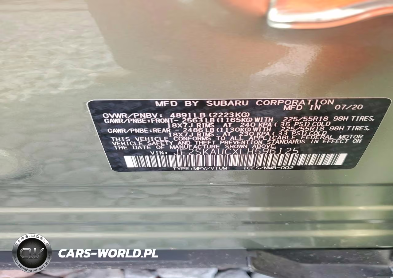 2020 Subaru Forester Limited VIN:JF2SKAUCXLH596125 - 12