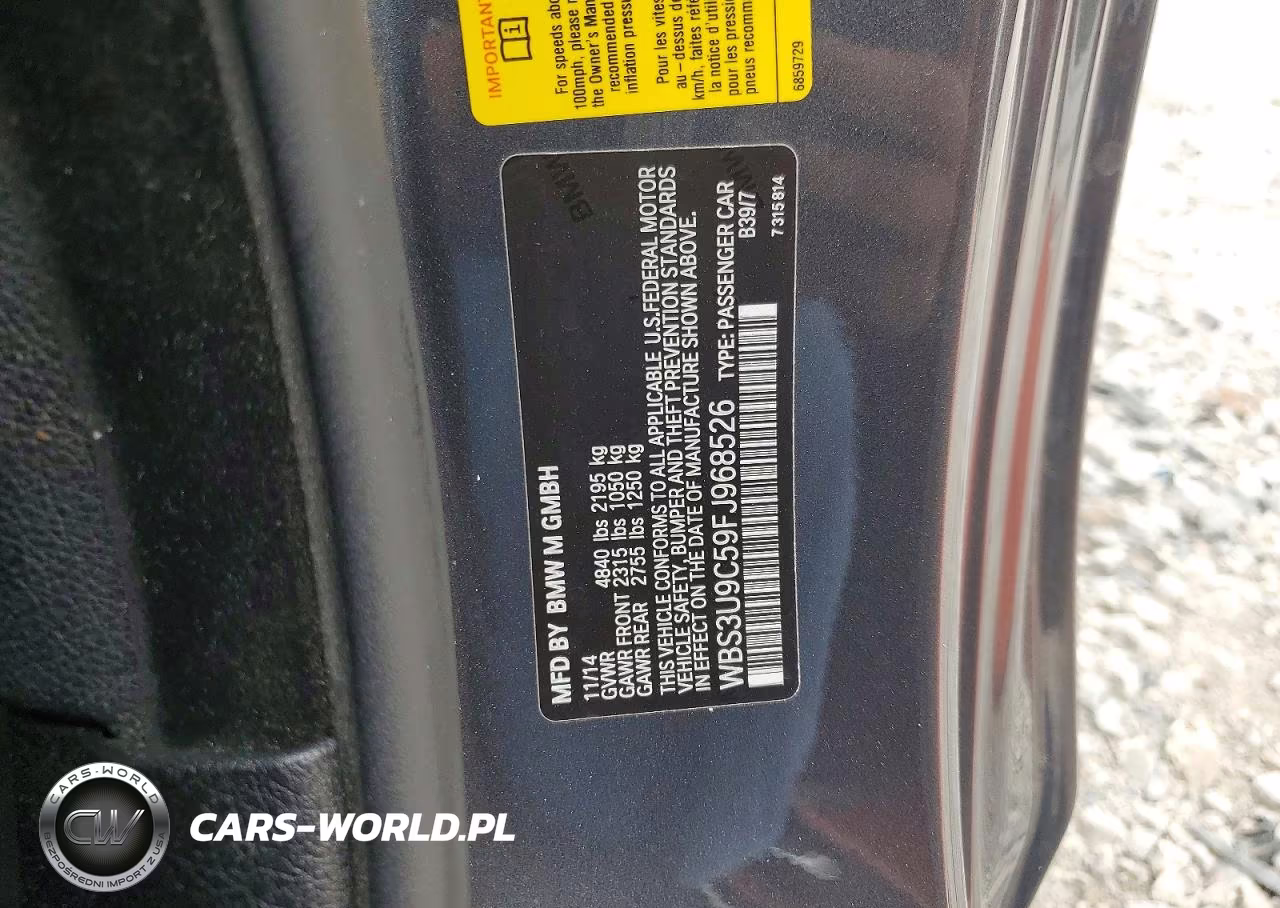 2015 BMW M4 VIN:WBS3U9C59FJ968526 - 12