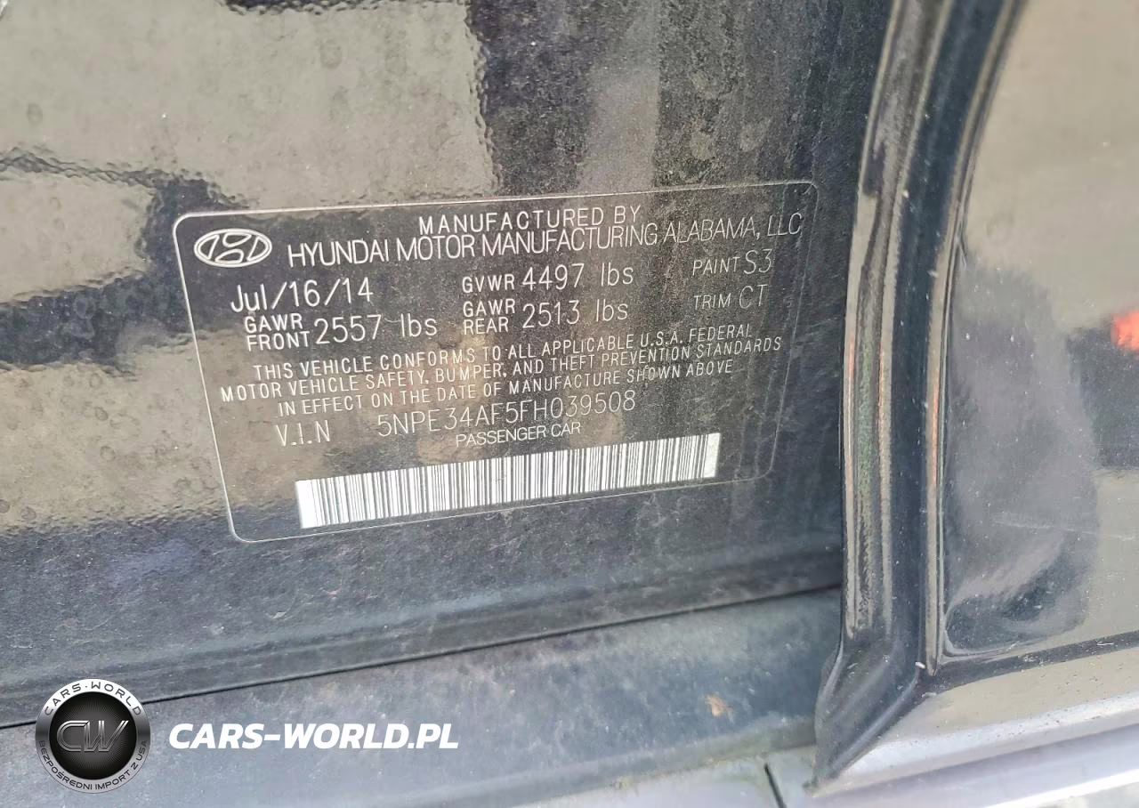 2015 Hyundai Sonata Limited VIN:5NPE34AF5FH039508 - 12