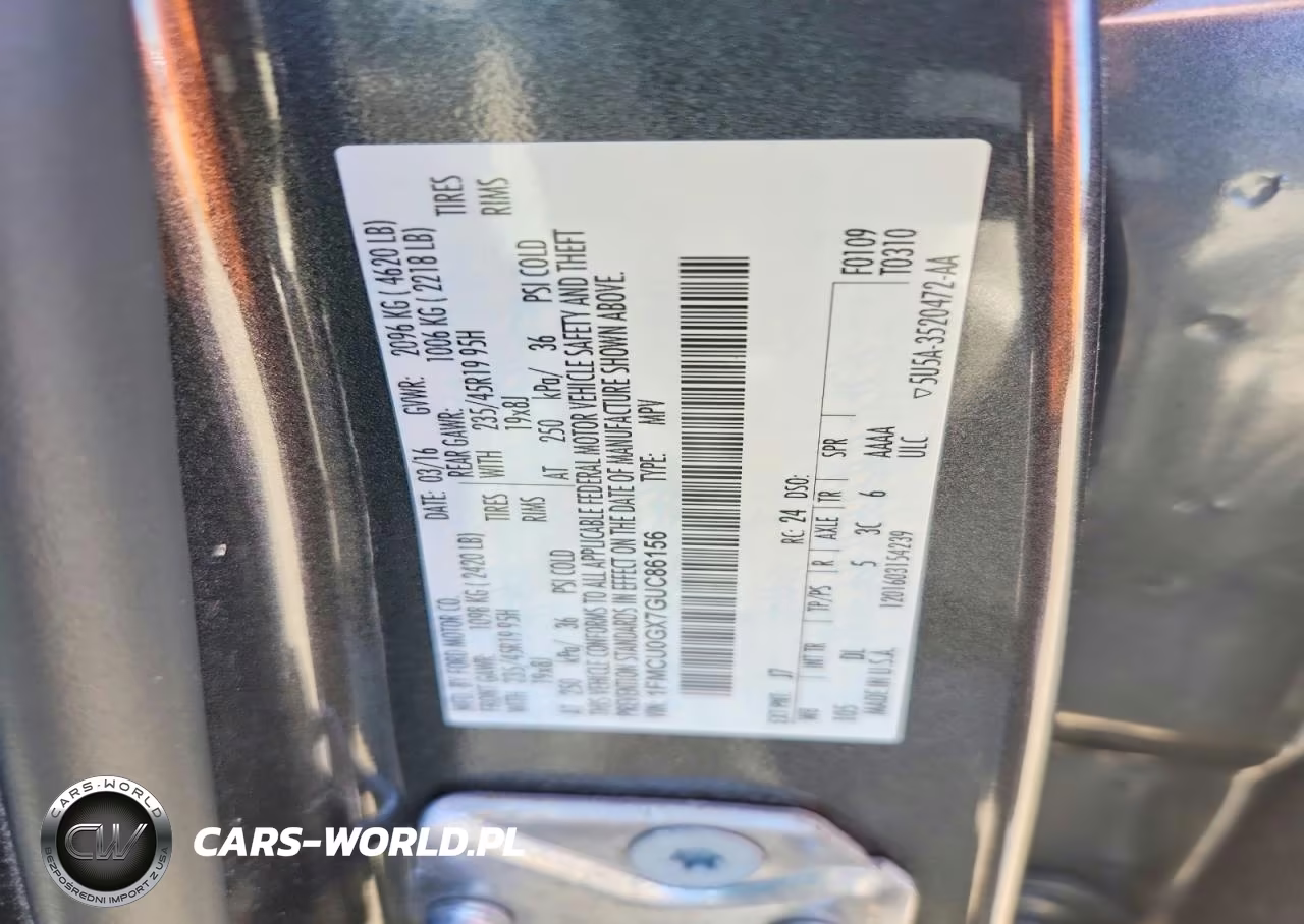 2016 Ford Escape Se VIN:1FMCU0GX7GUC86156 - 12