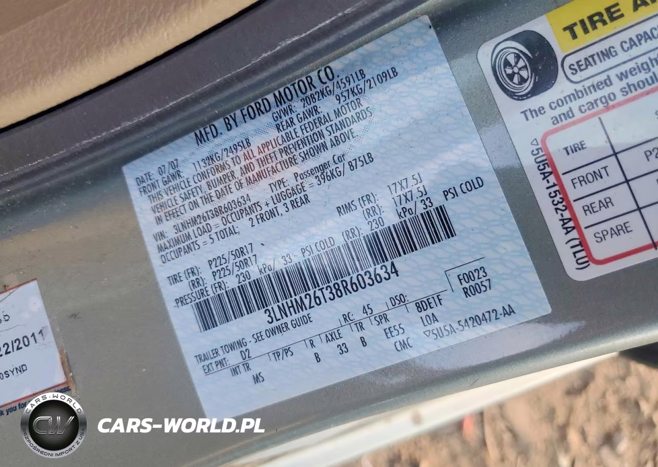 2008 Lincoln Mkz VIN:3LNHM26T38R603634 - 12