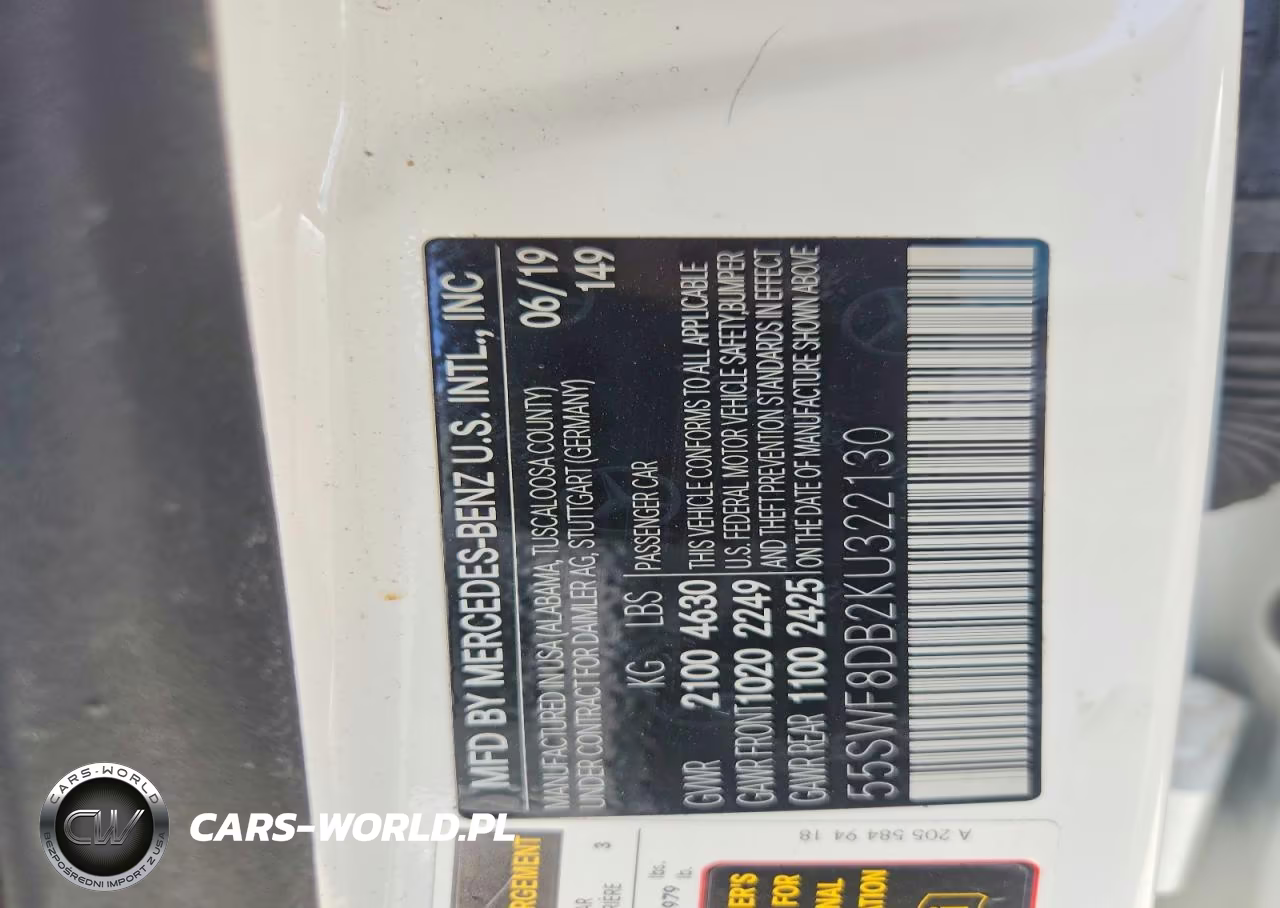 2019 Mercedes-Benz C 300 VIN:55SWF8DB2KU322130 - 12