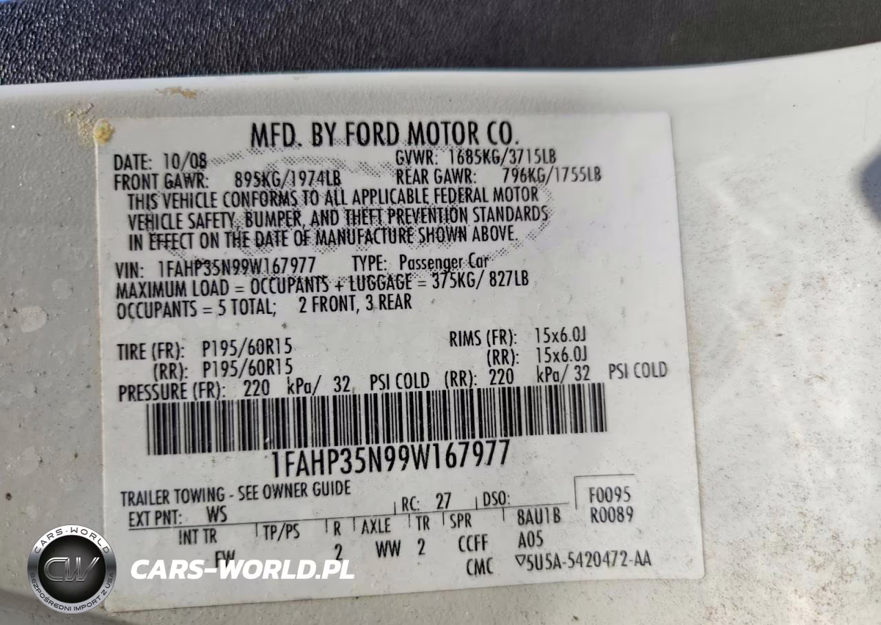 2009 Ford Focus Se VIN:1FAHP35N99W167977 - 12