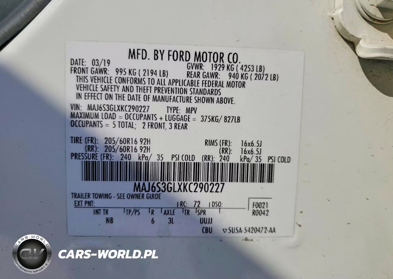 2019 Ford Ecosport Se VIN:MAJ6S3GLXKC290227 - 13