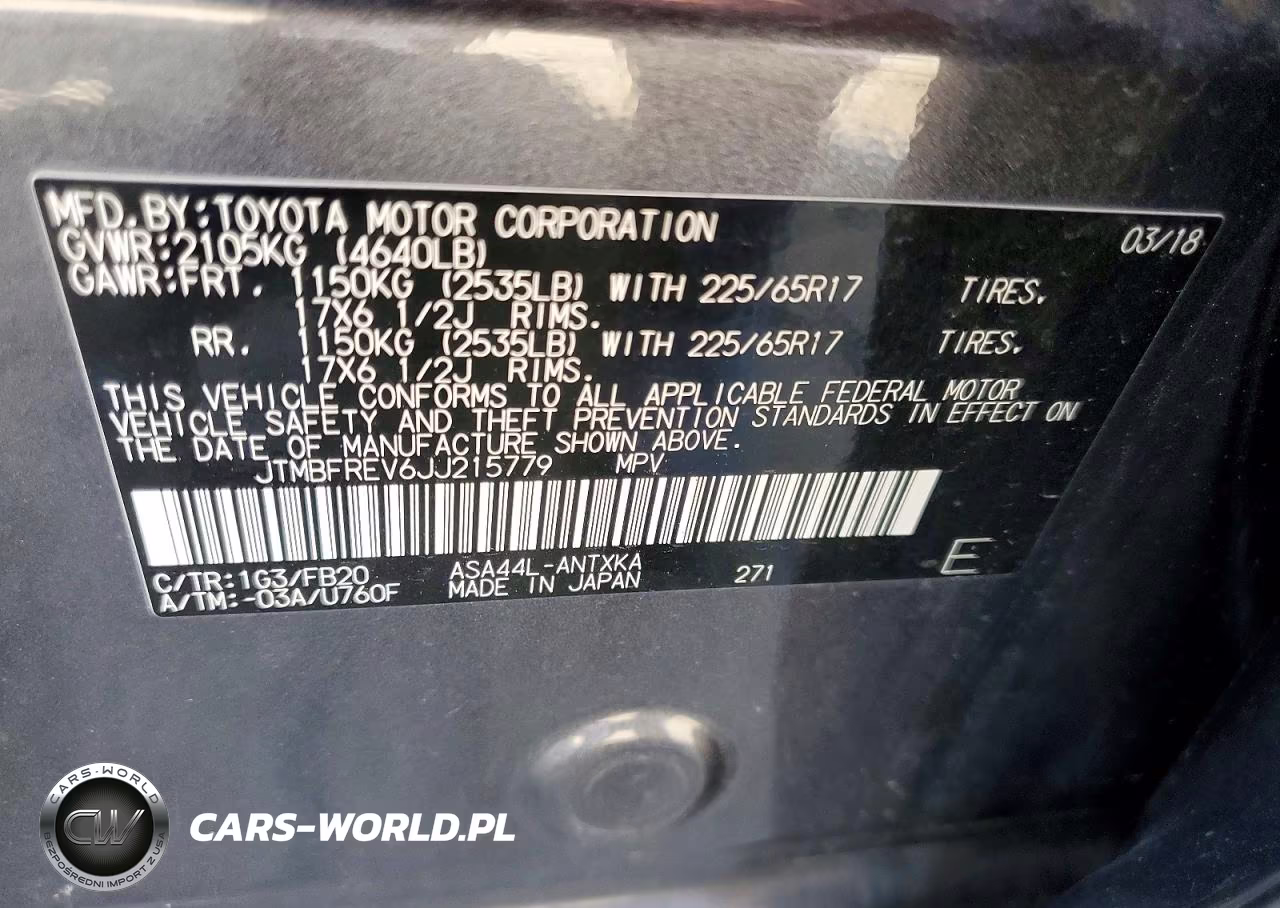 2018 Toyota Rav4 Le VIN:JTMBFREV6JJ215779 - 13
