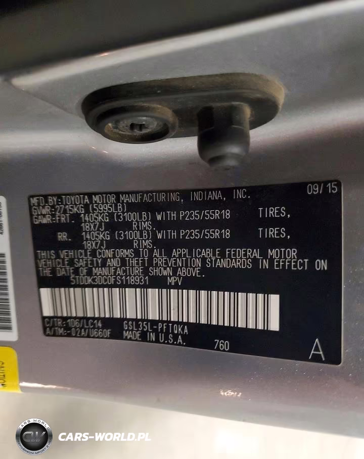 2015 Toyota Sienna Xle 7-Passenger VIN:5TDDK3DC0FS118931 - 13