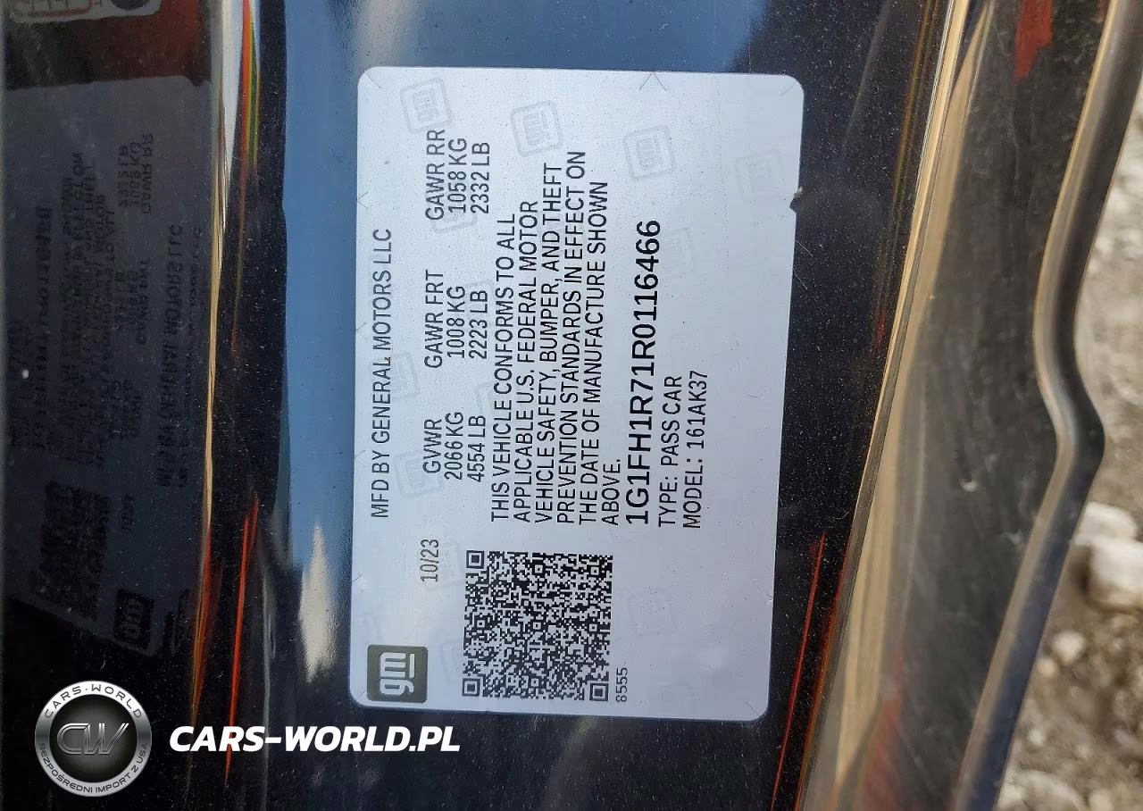 2024 Chevrolet Camaro Ss VIN:1G1FH1R71R0116466 - 12