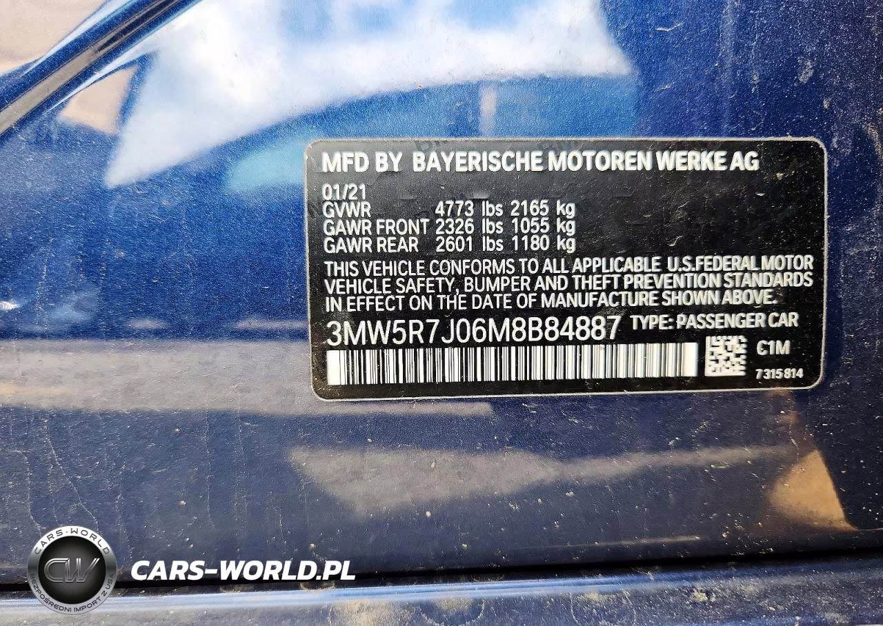 2021 BMW 330Xi VIN:3MW5R7J06M8B84887 - 12