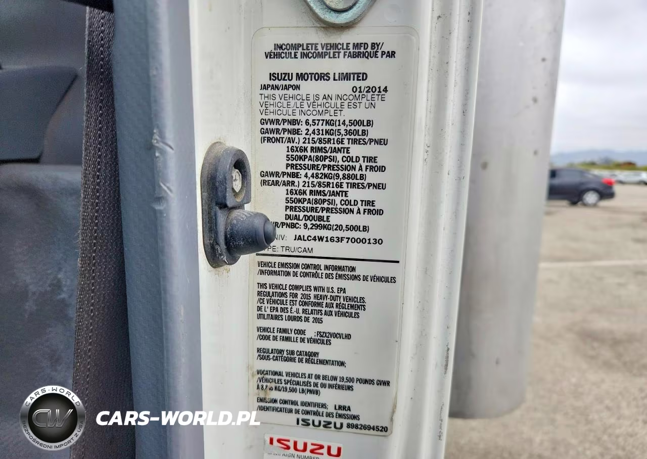 2015 Isuzu Npr Hd Box Truck VIN:JALC4W163F7000130 - 13