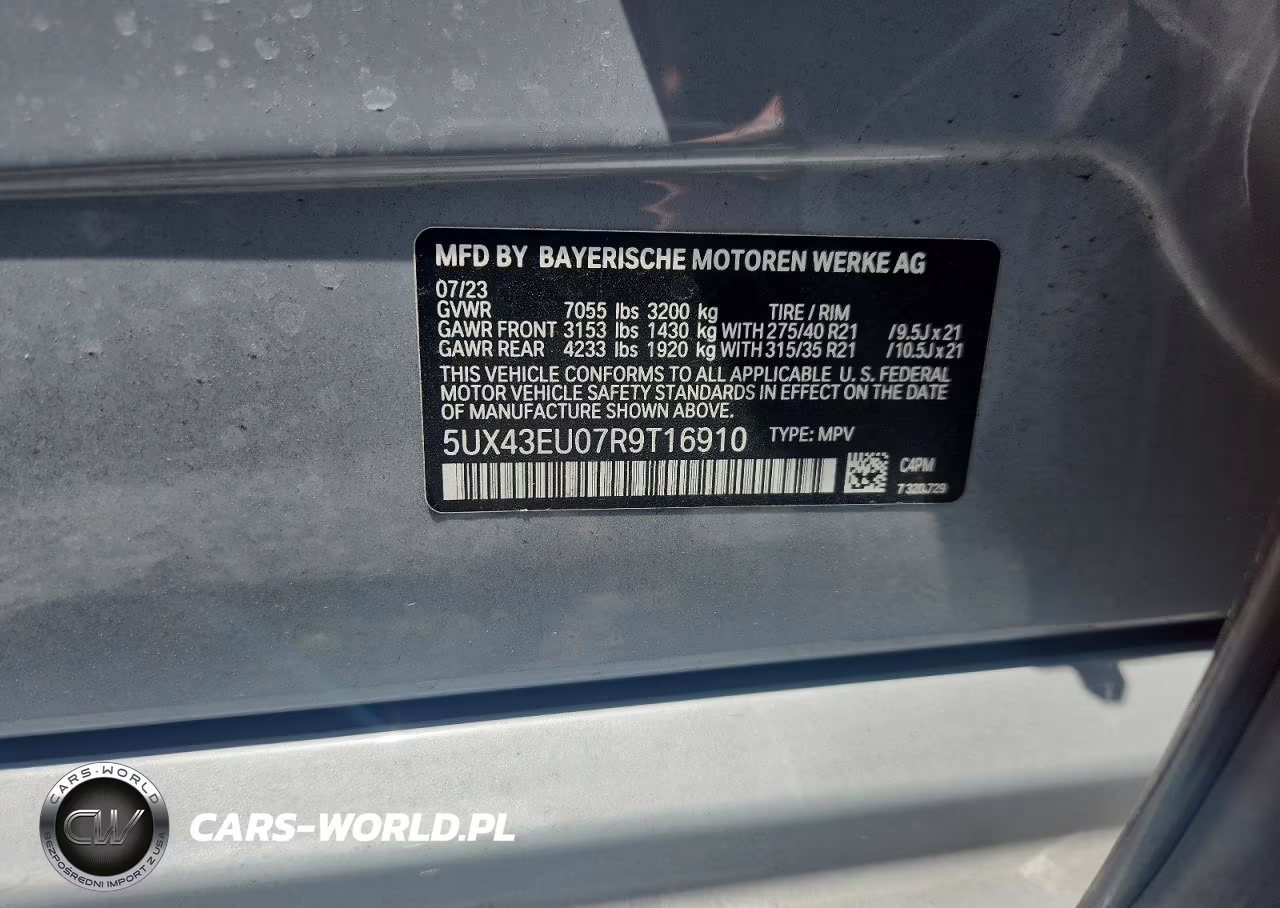 2024 BMW X5 xDrive50E VIN:5UX43EU07R9T16910 - 13