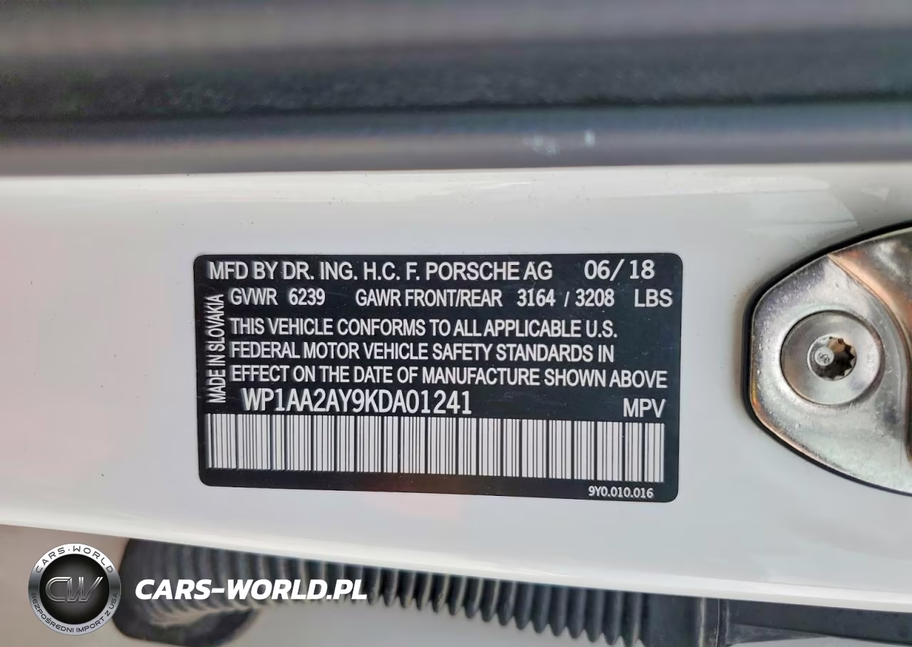 2019 Porsche Cayenne VIN:WP1AA2AY9KDA01241 - 14