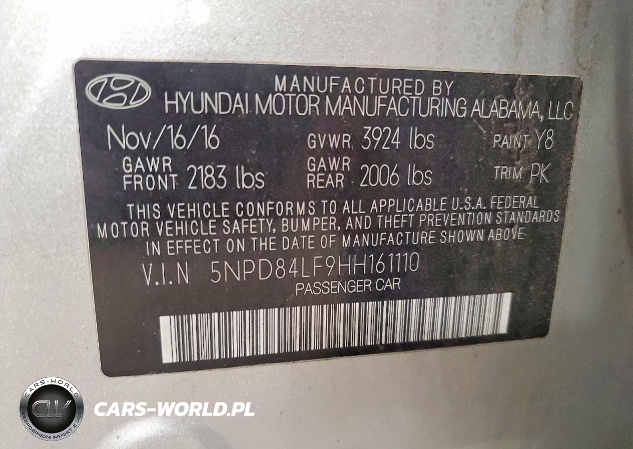 2017 Hyundai Elantra Se VIN:5NPD84LF9HH161110 - 12