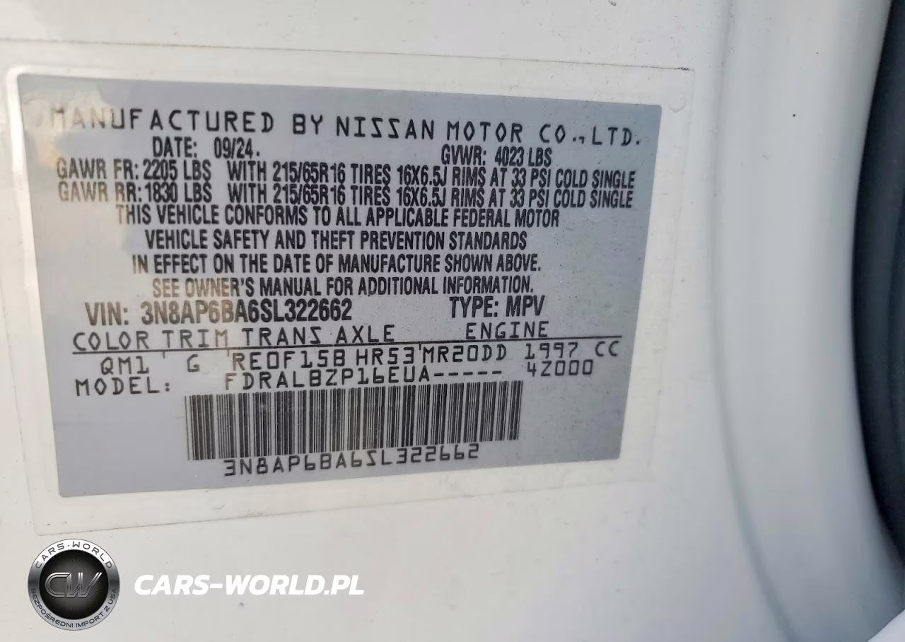 2025 Nissan Kicks S VIN:3N8AP6BA6SL322662 - 13