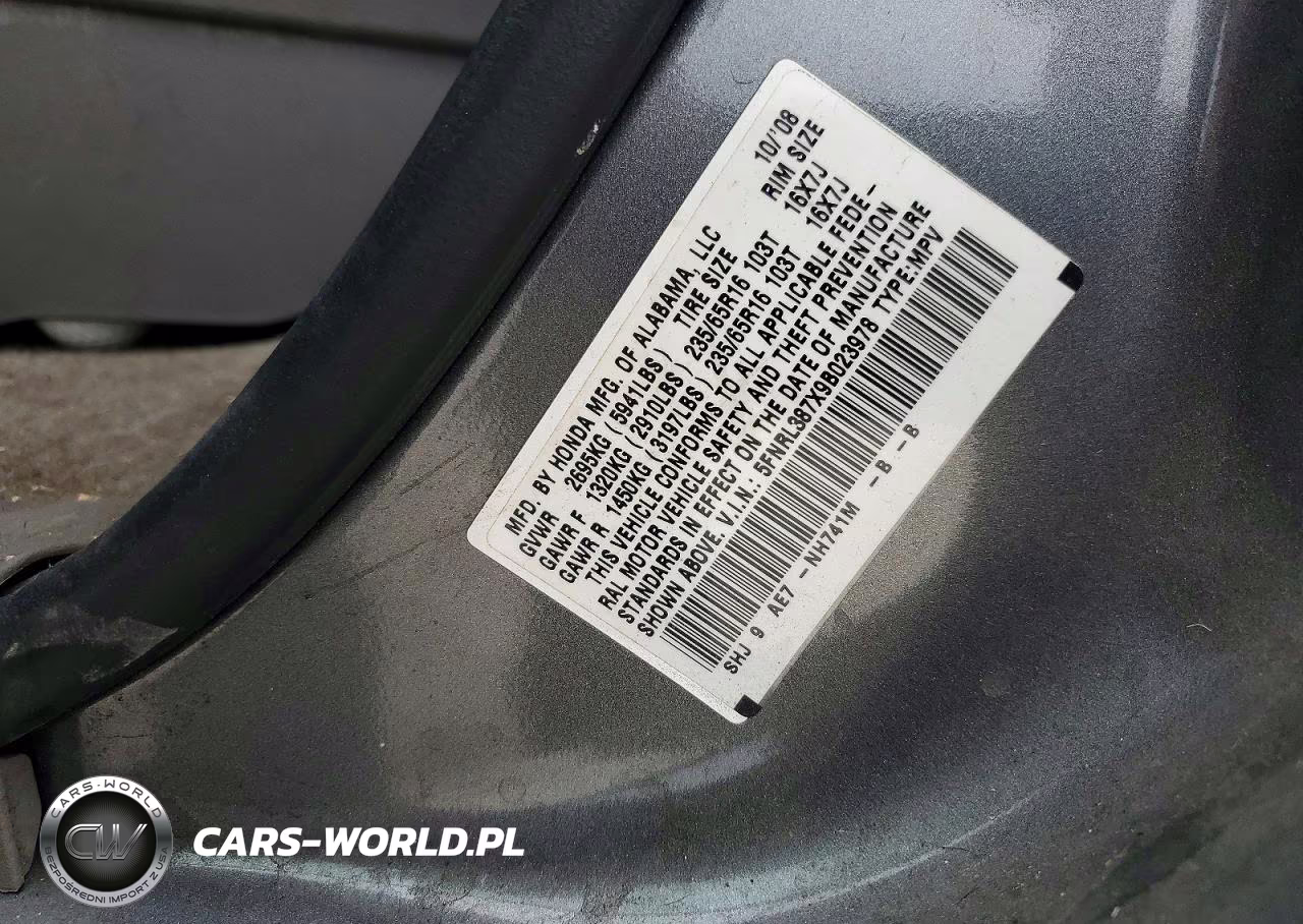 2009 Honda Odyssey Exl VIN:5FNRL387X9B023978 - 13