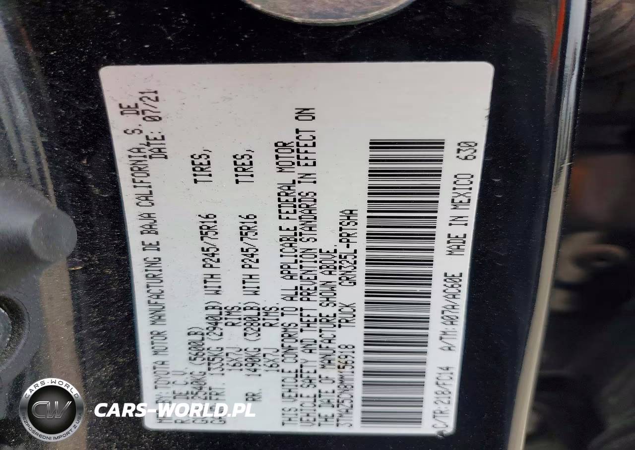 2021 Toyota Tacoma Sr5 V6 VIN:3TMAZ5CN8MM156918 - 12