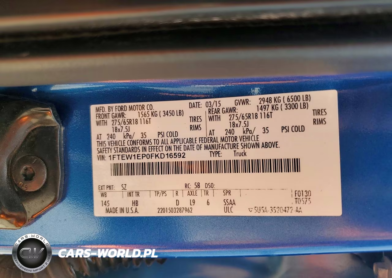 2015 Ford F150 Supercrew VIN:1FTEW1EP0FKD16592 - 12