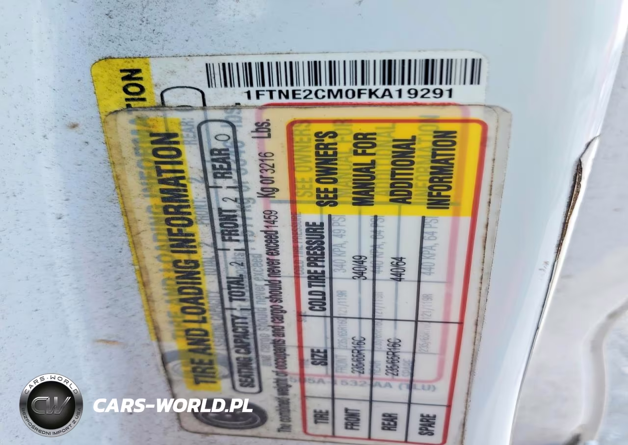 2015 Ford Transit T-150 VIN:1FTNE2CM0FKA19291 - 13