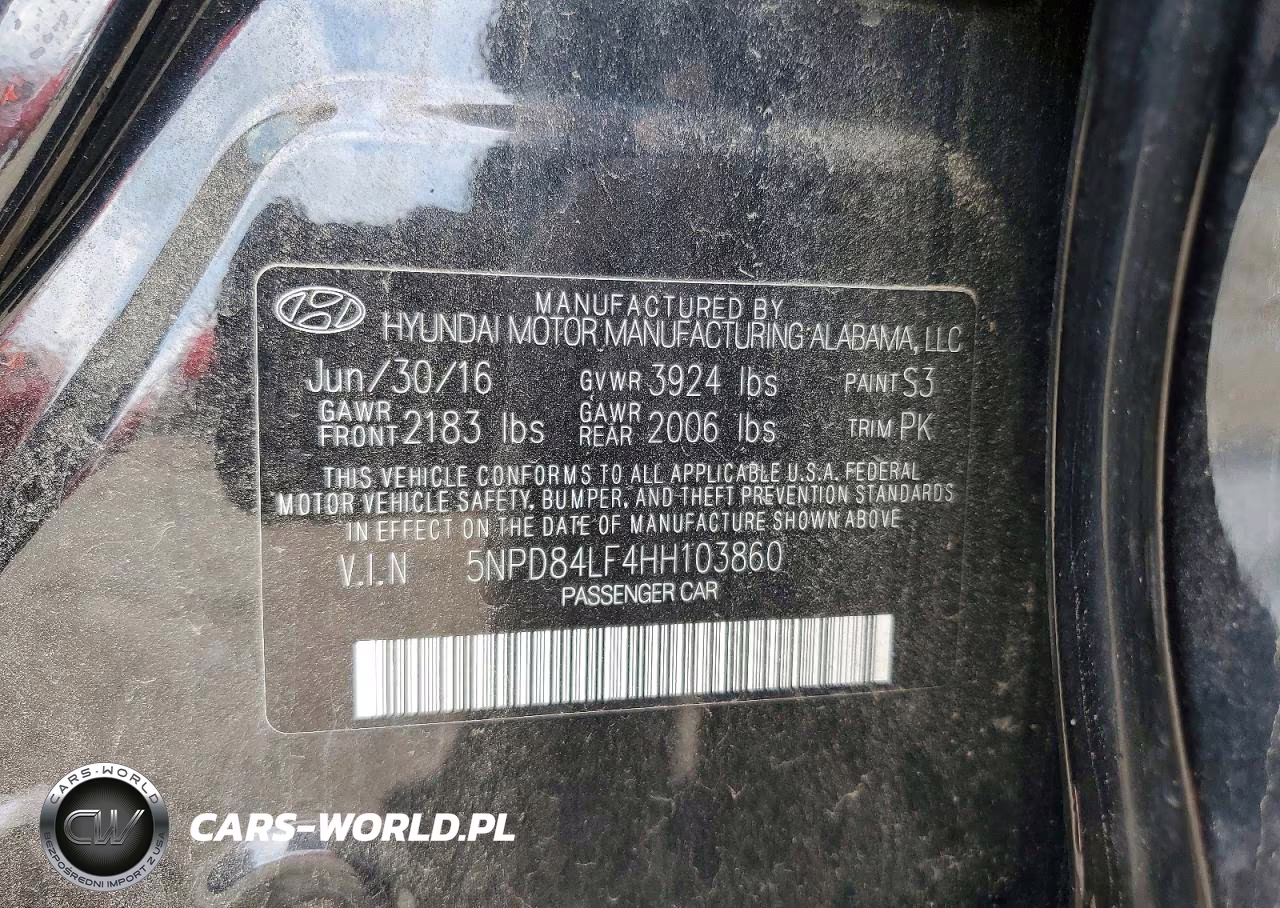 2017 Hyundai Elantra Se VIN:5NPD84LF4HH103860 - 12
