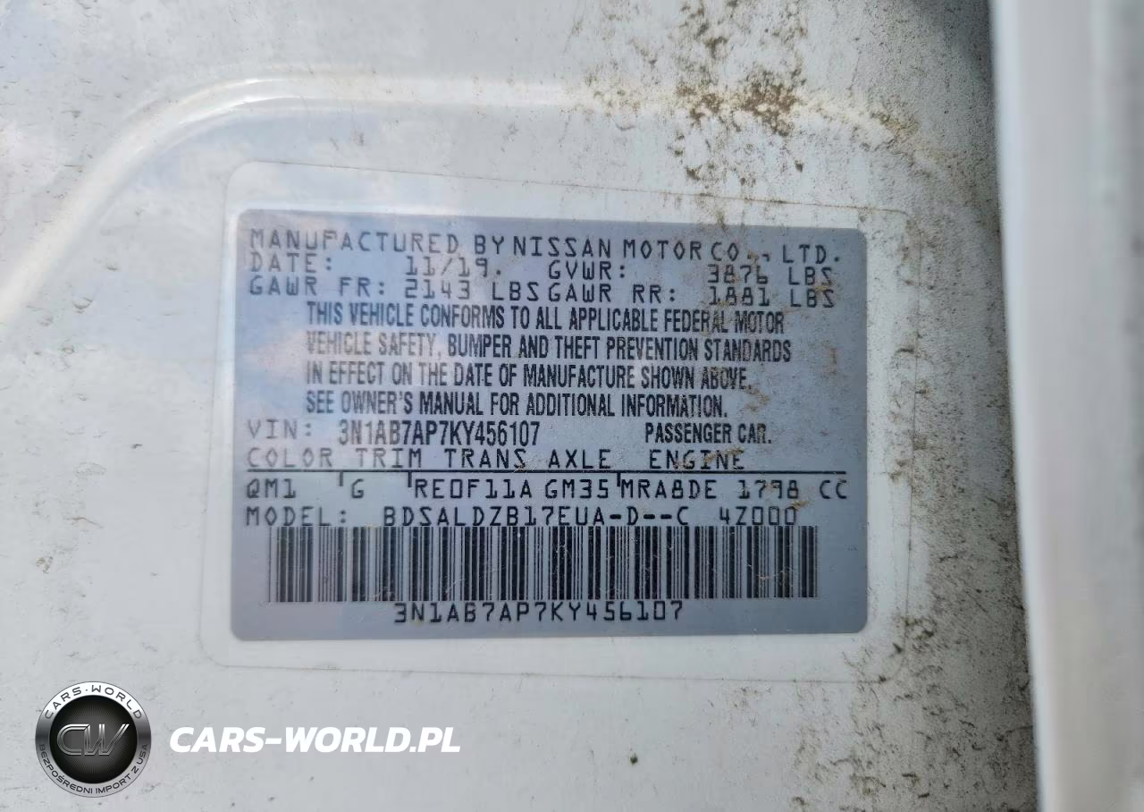 2019 Nissan Sentra Sv VIN:3N1AB7AP7KY456107 - 12