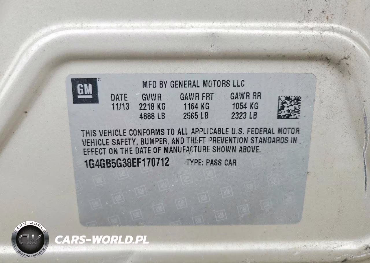 2014 Buick Lacrosse VIN:1G4GB5G38EF170712 - 13