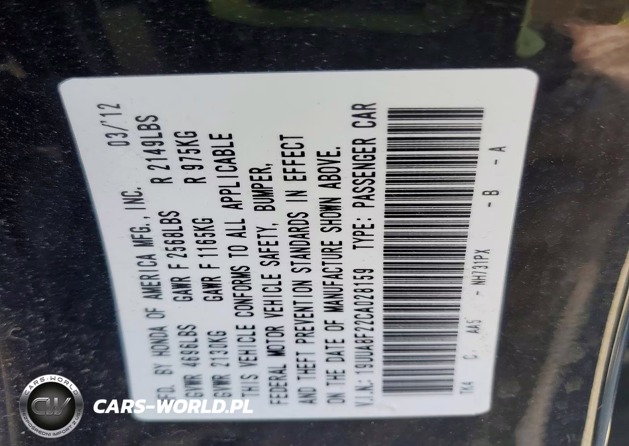2012 Acura Tl VIN:19UUA8F22CA028159 - 12
