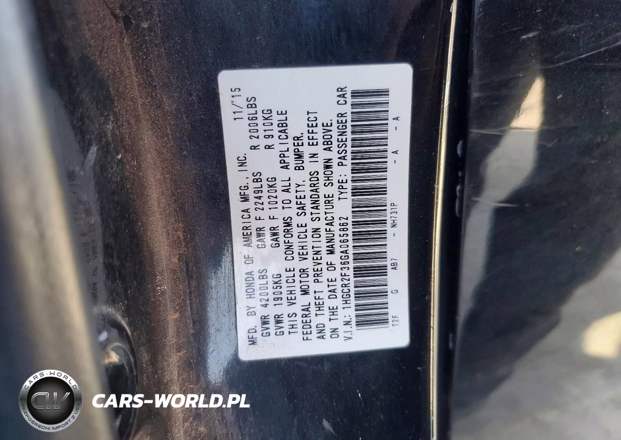 2016 Honda Accord Lx VIN:1HGCR2F36GA065862 - 12