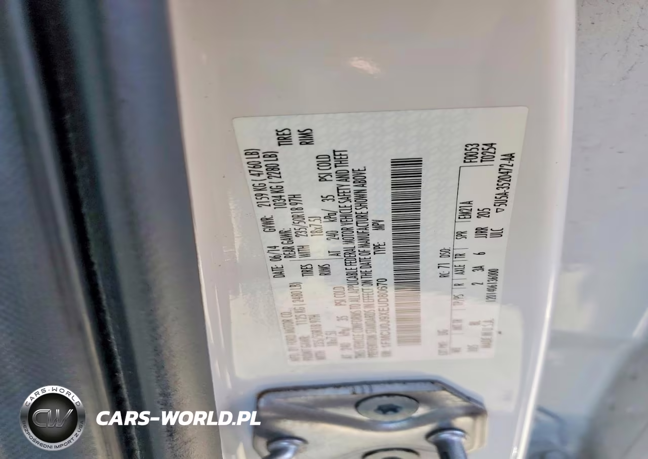 2014 Ford Escape Titanium VIN:1FMCU0J9XEUD80670 - 12
