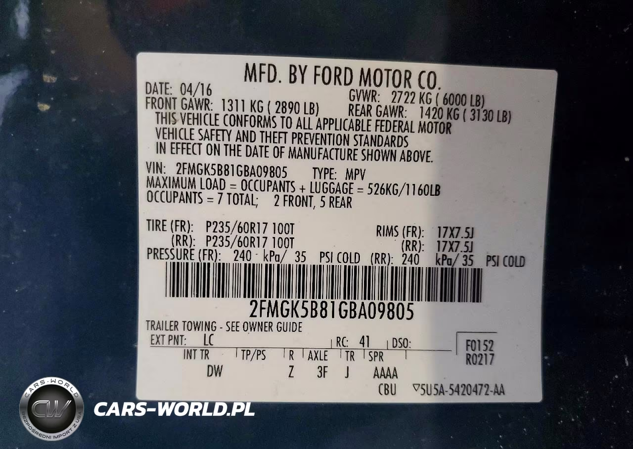 2016 Ford Flex Se VIN:2FMGK5B81GBA09805 - 13