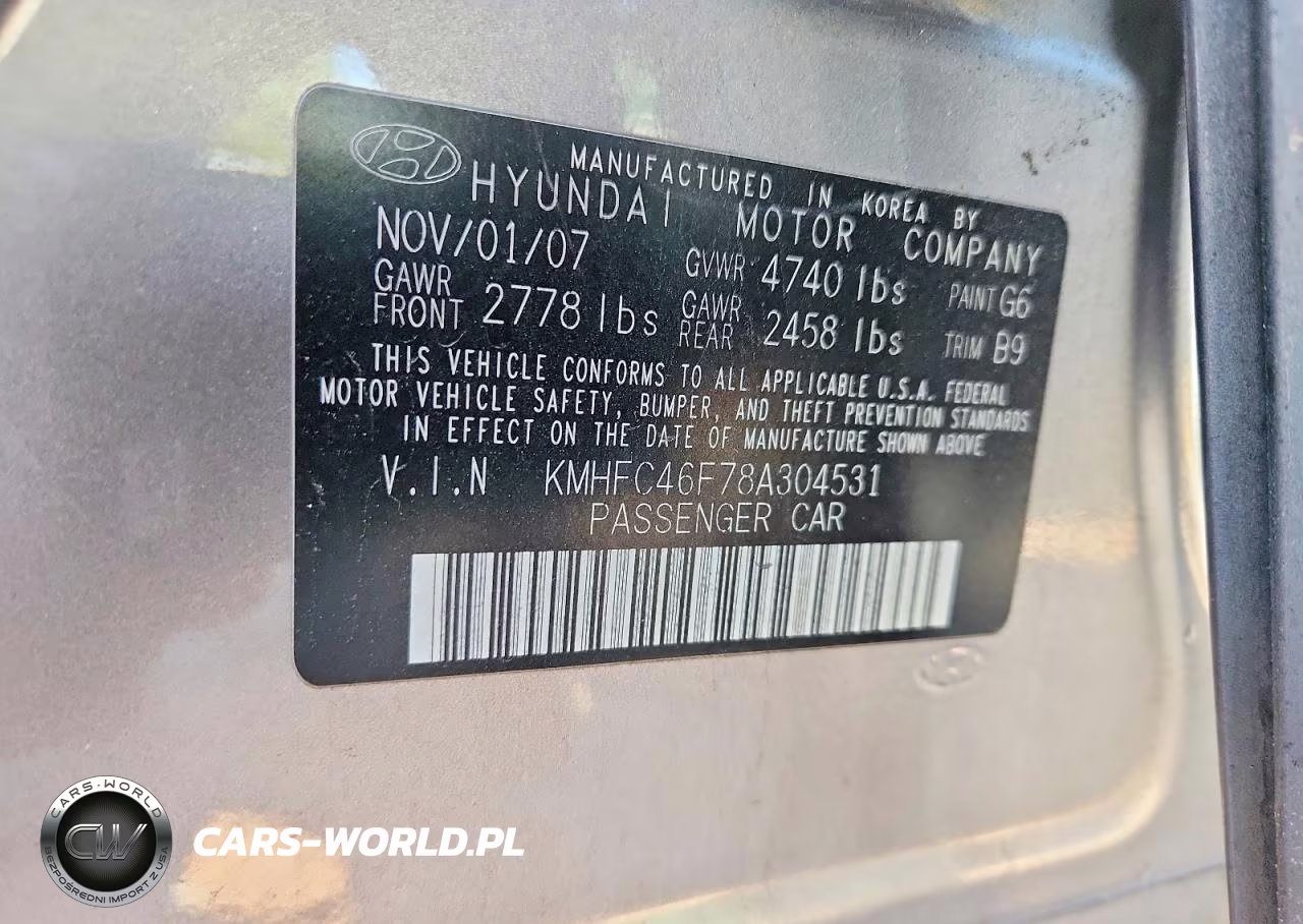 2008 Hyundai Azera Limited VIN:KMHFC46F78A304531 - 12