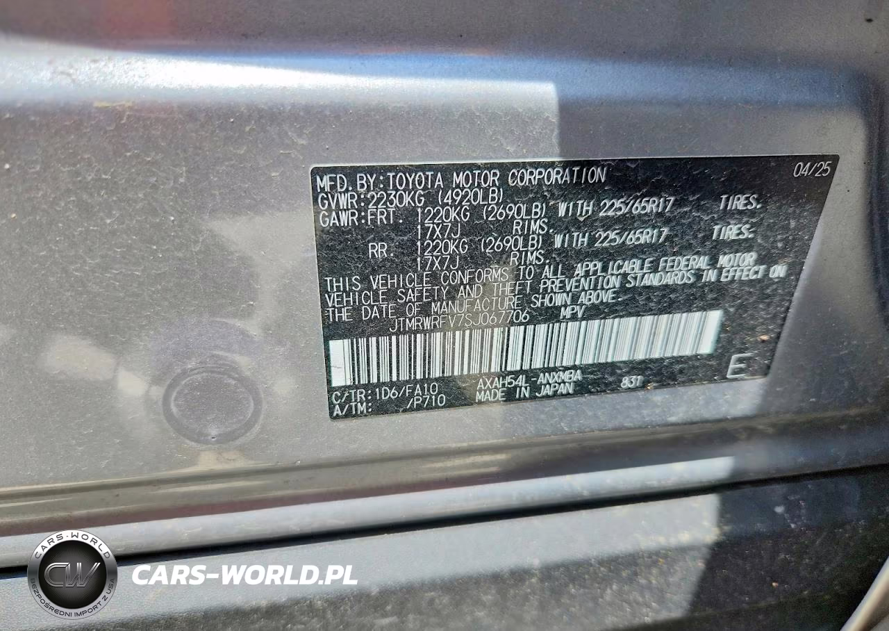 2025 Toyota Rav4 Hybrid Xle VIN:JTMRWRFV7SJ067706 - 13