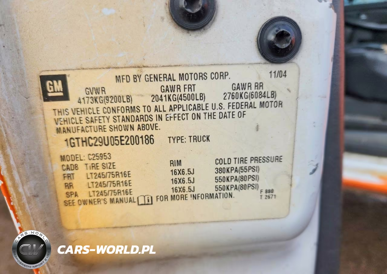 2005 GMC Sierra C2500 Heavy Duty VIN:1GTHC29U05E200186 - 12