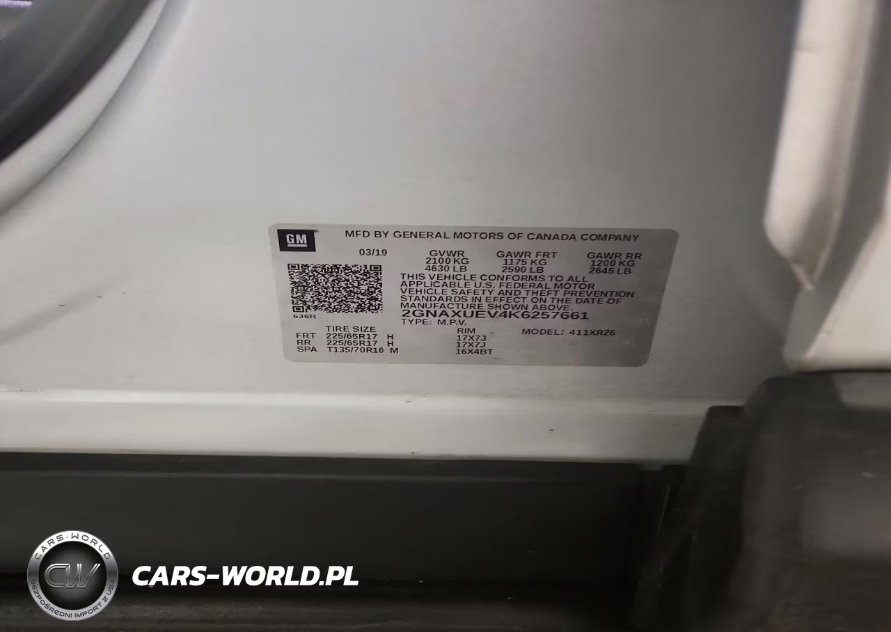 2019 Chevrolet Equinox Lt VIN:2GNAXUEV4K6257661 - 13