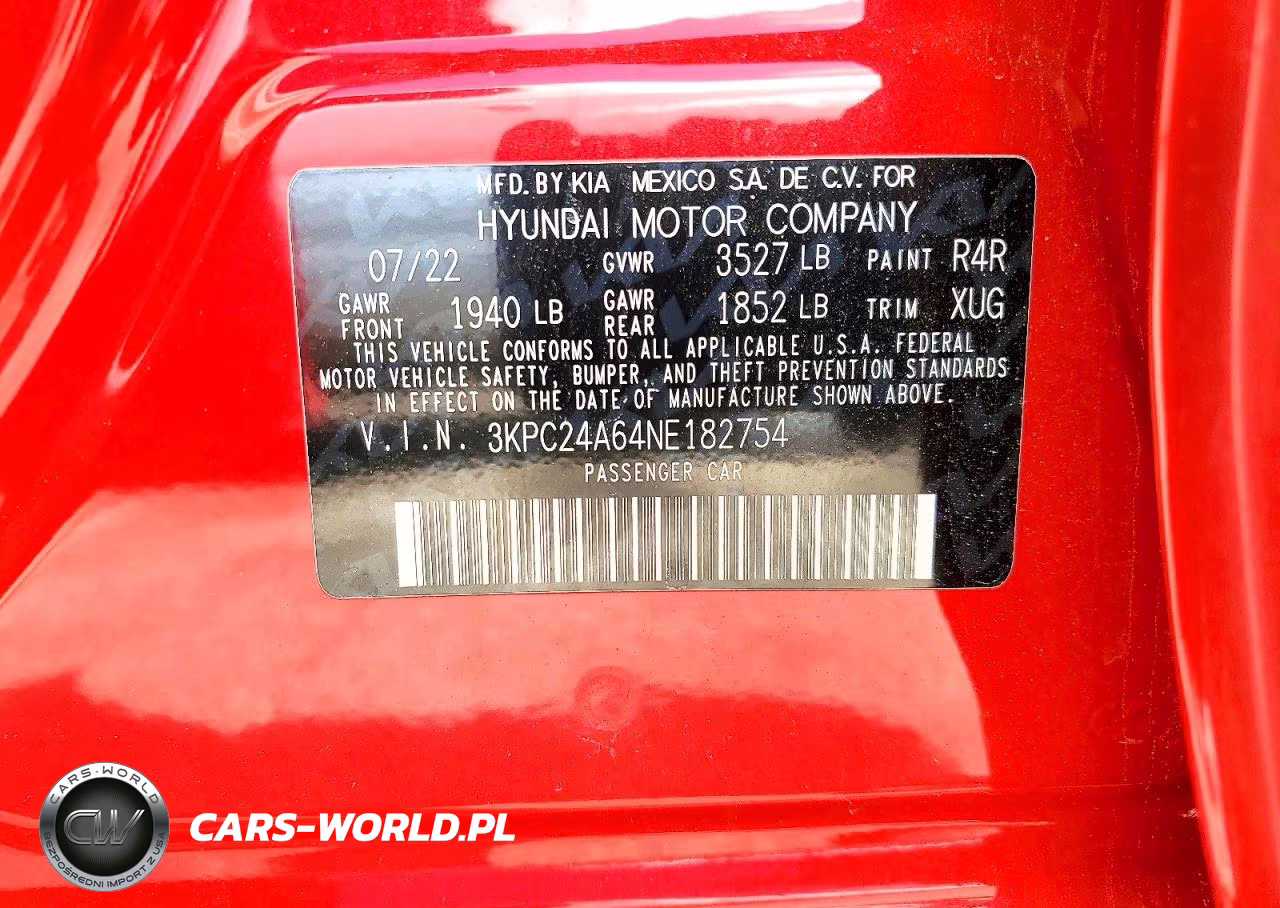 2022 Hyundai Accent Limited W-Int VIN:3KPC24A64NE182754 - 12