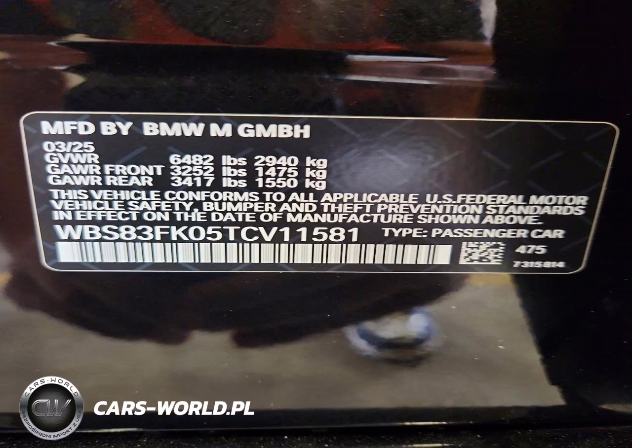 2026 BMW M5 VIN:WBS83FK05TCV11581 - 12